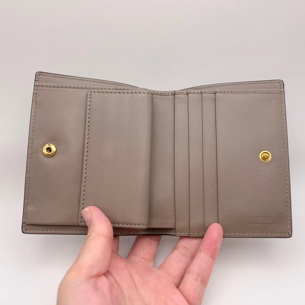 Authenticated Fendi F is Fendi Compact Wallet in Beige/Nude - Picture 7 of 11